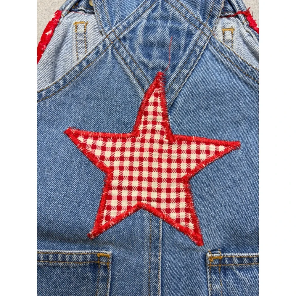 Old‎ Navy Overalls Toddler 2T Blue Mickey Mouse 4th of July Summer Shortalls